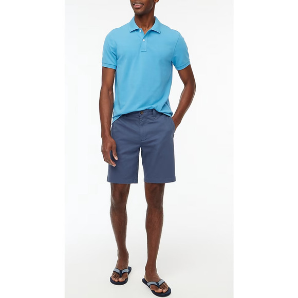 NWT J. Crew Men's 9" Flex Chino Short 30 Overcast Blue Khaki J.Crew H5020 - Picture 1 of 5